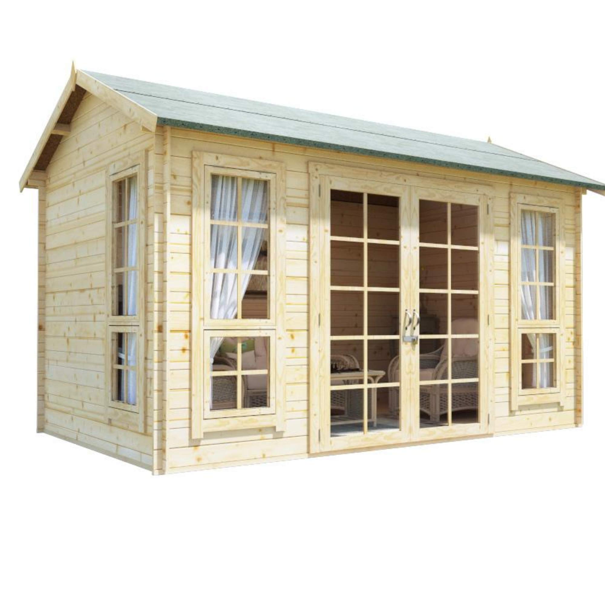 12x10 Riley Log Cabin Summerhouse (28mm Cladding)