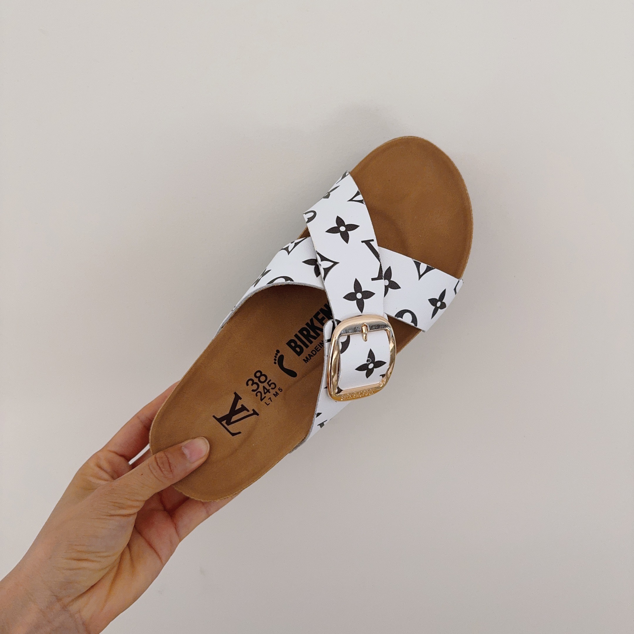Birken-Style Cross-Strap Sandals