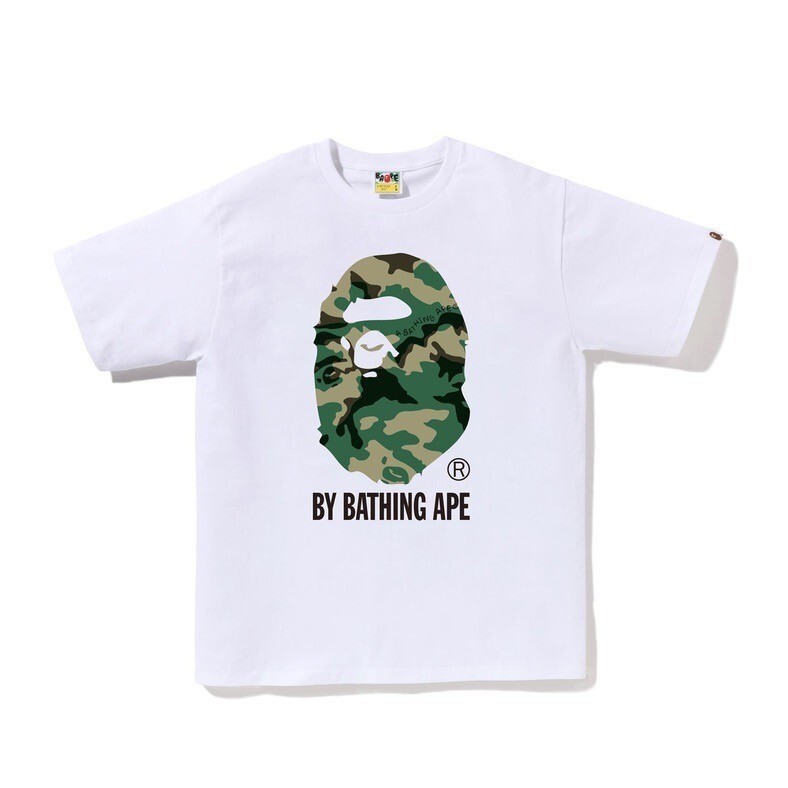 BAPE T-Shirt White Black Green Logo