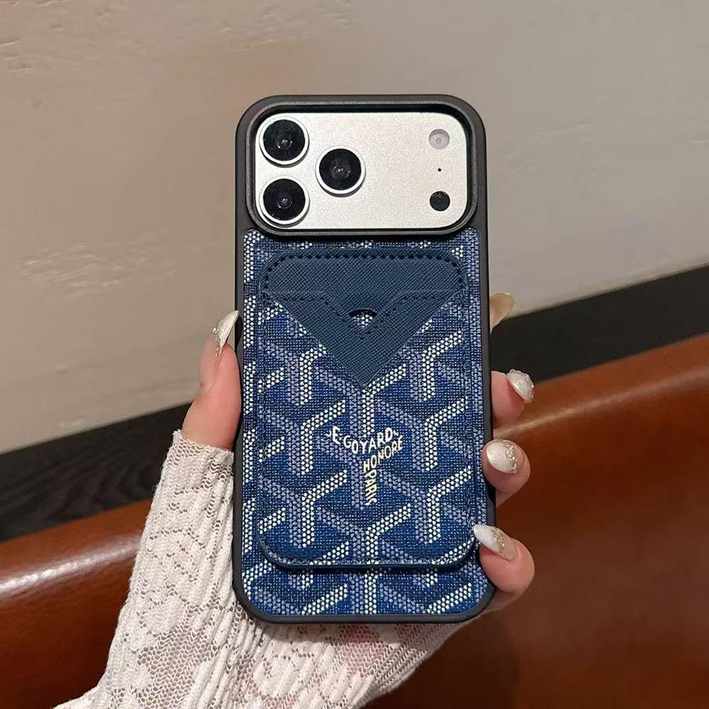 Goyard Classic Monogram Detachable Card Holder Wallet Luxury Phone Case