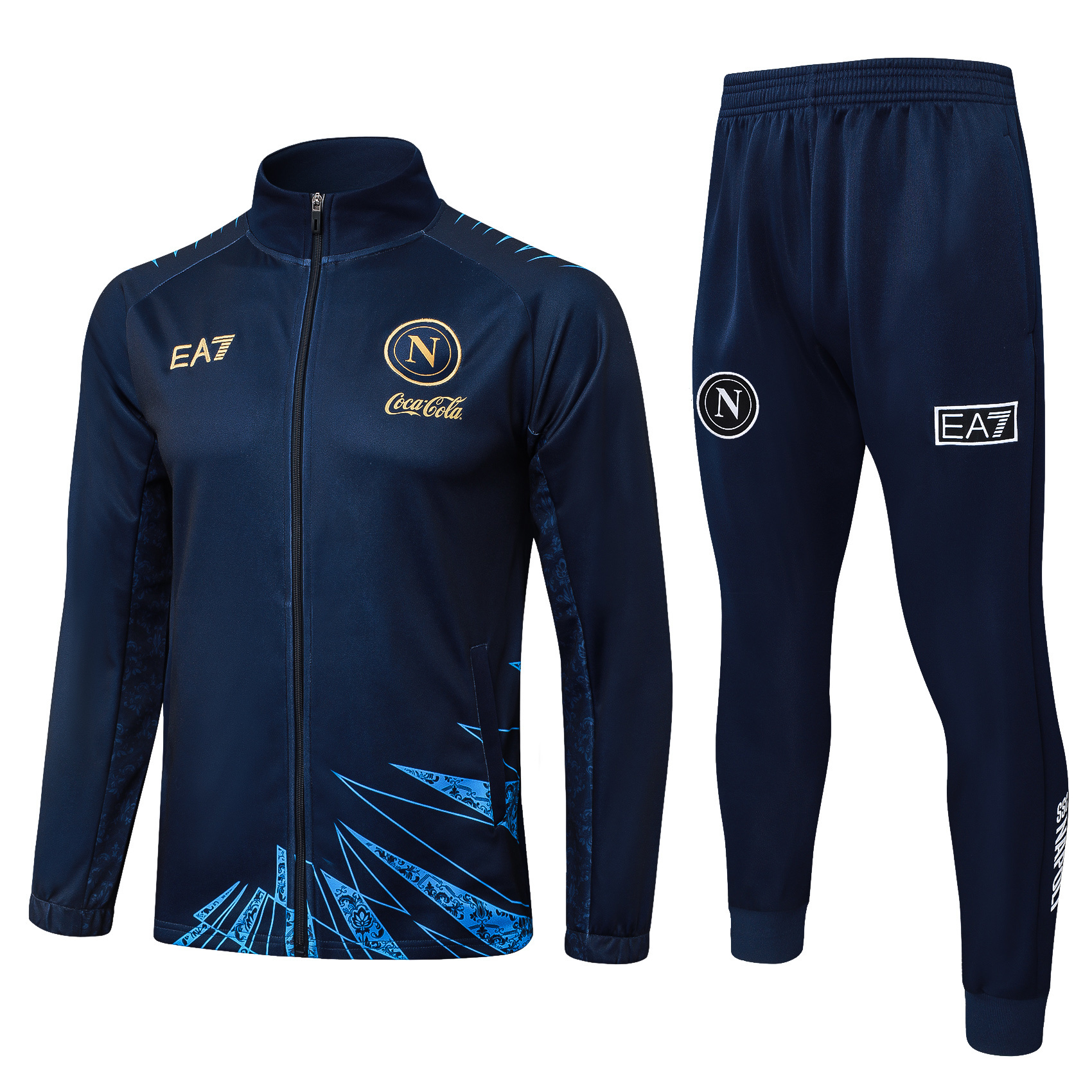 Adult/ Kids 2526 Napoli Full zipper Training Suit Dark Blue
