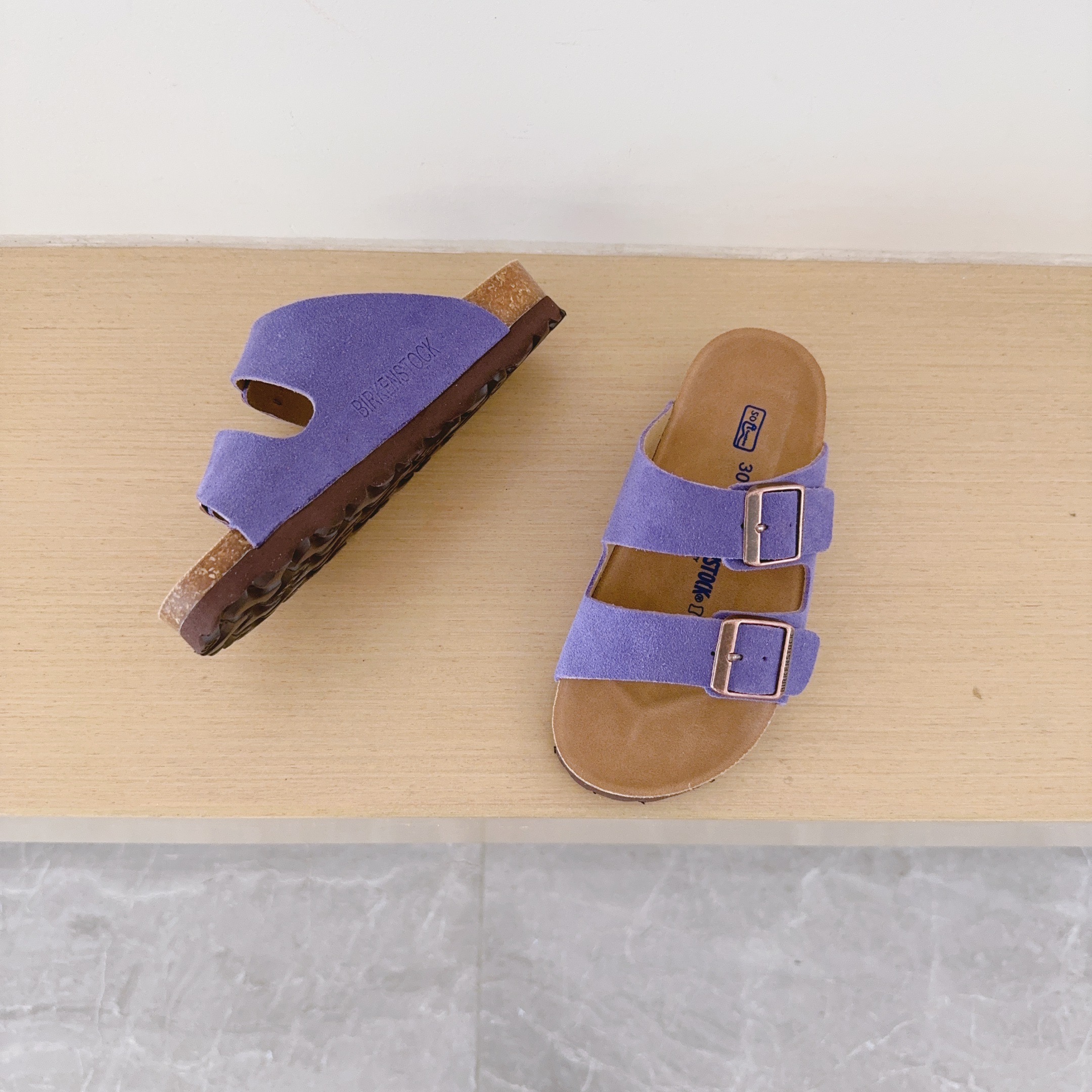 UGG Kids Birken-Style Two-Strap Sandals Suede Series