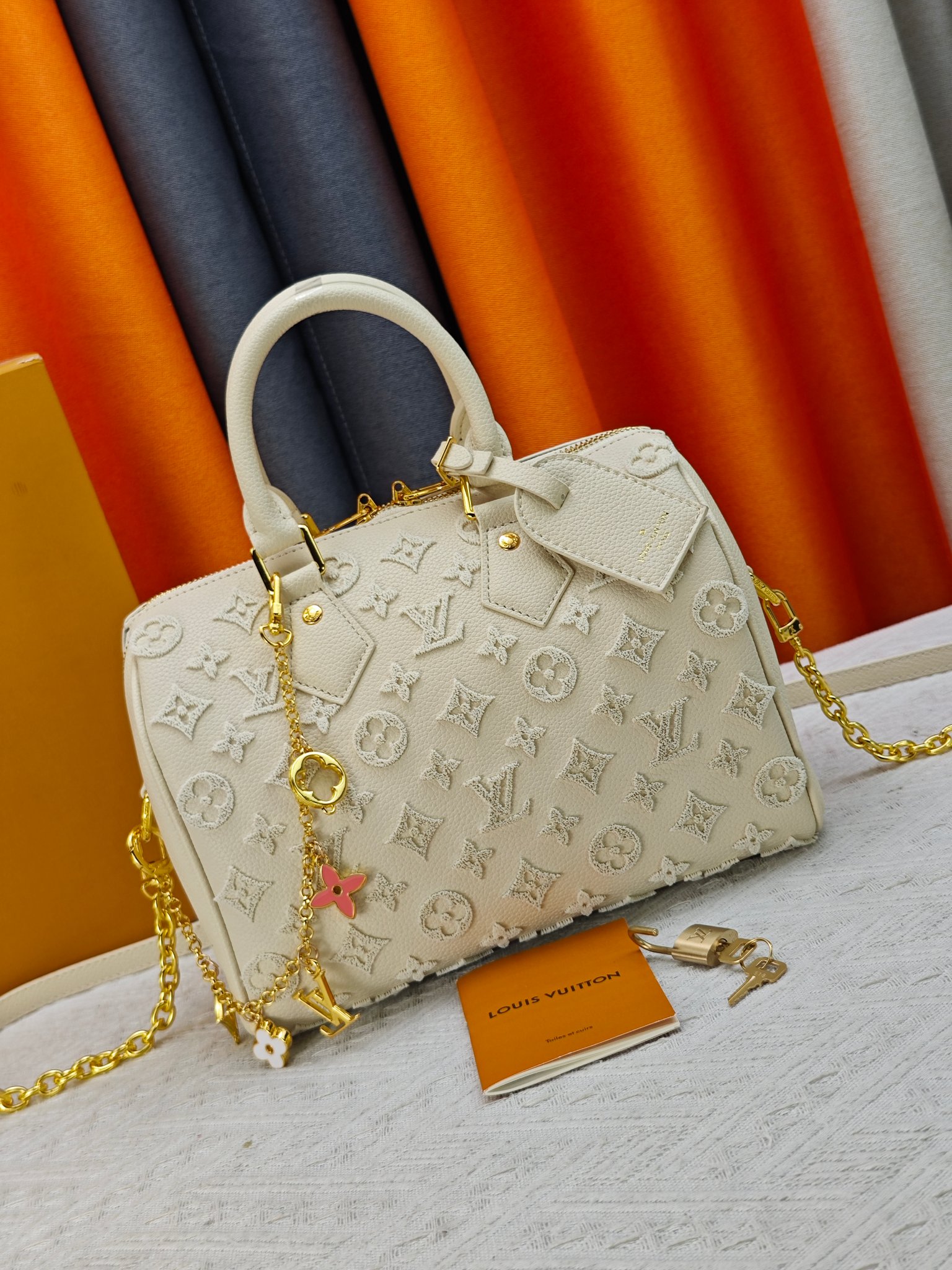 Louis Vuitton Speedy Bandoulière Monogram Boston Pillow Bag Towel Embroidery Limited Edition