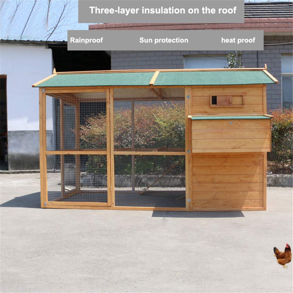 Large Size Fir Wooden Waterproof Roof Green Chicken Coops