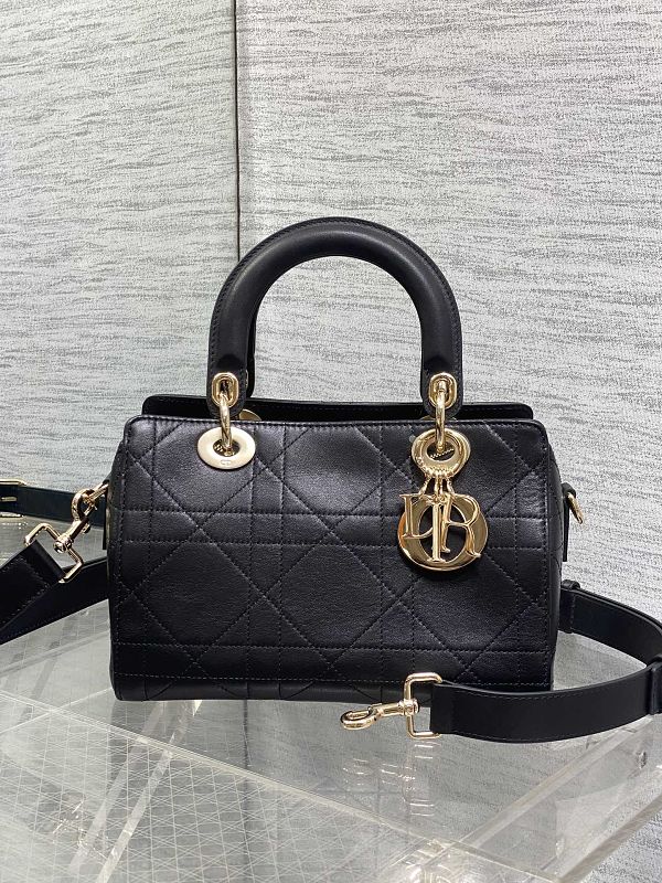 Lady Dior Handbag Small Black Cannage