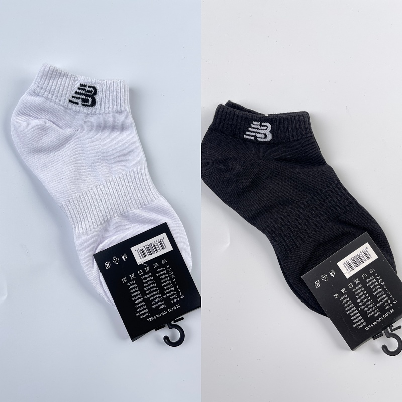 New Balance Ankle Socks White Black