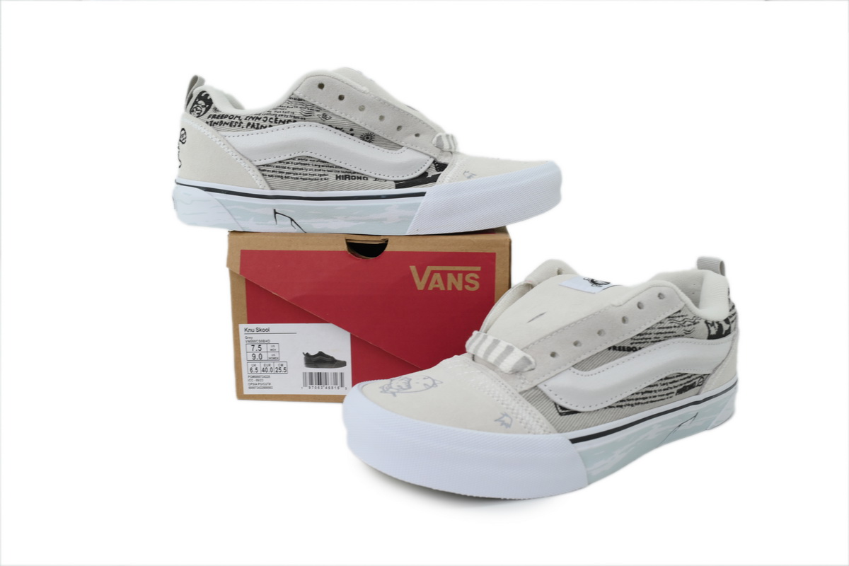 Vans x HIRONO Knu Skool White Black VN000CS0BHD