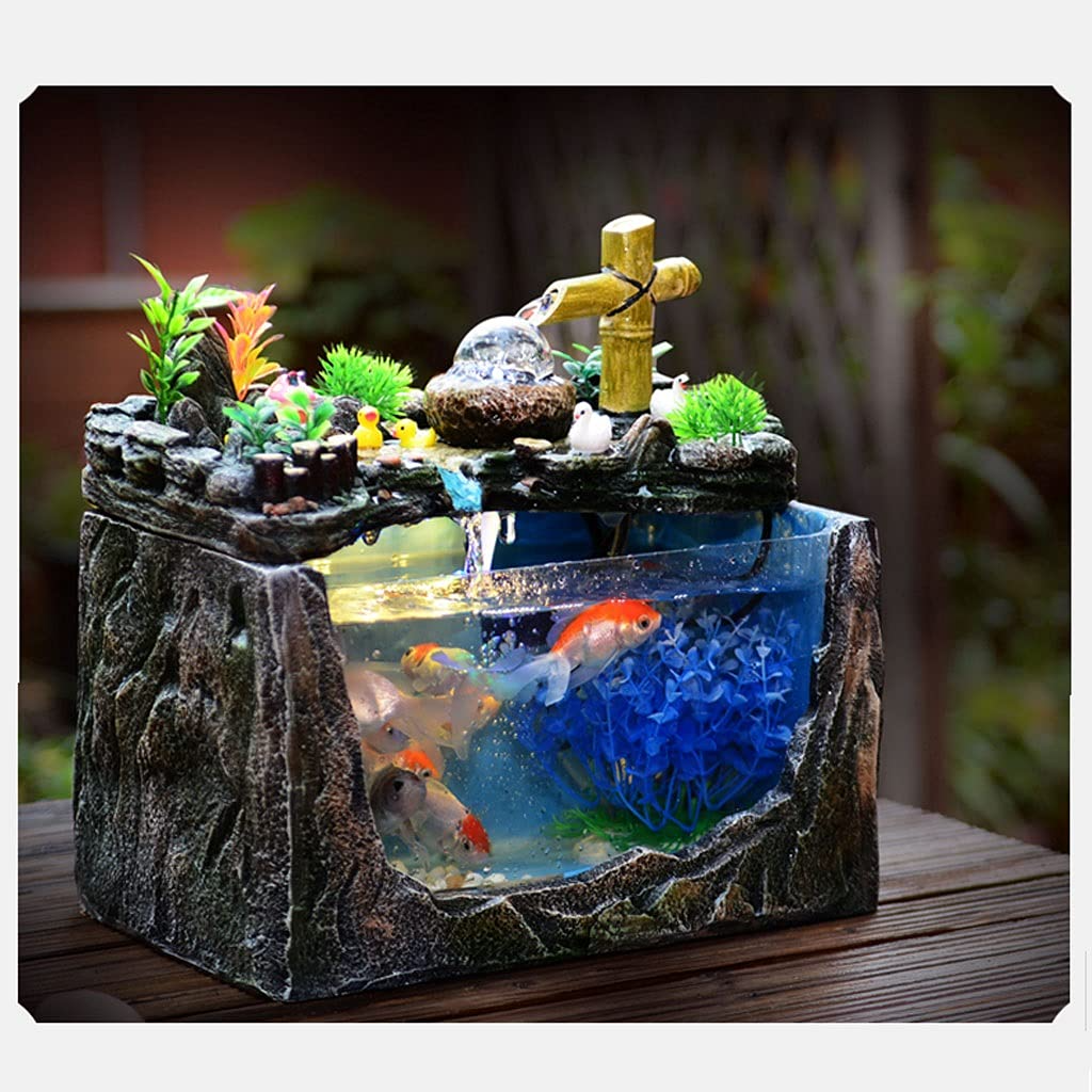 Fishbowl Rockery & Water Creative Small Tank Living Room Family