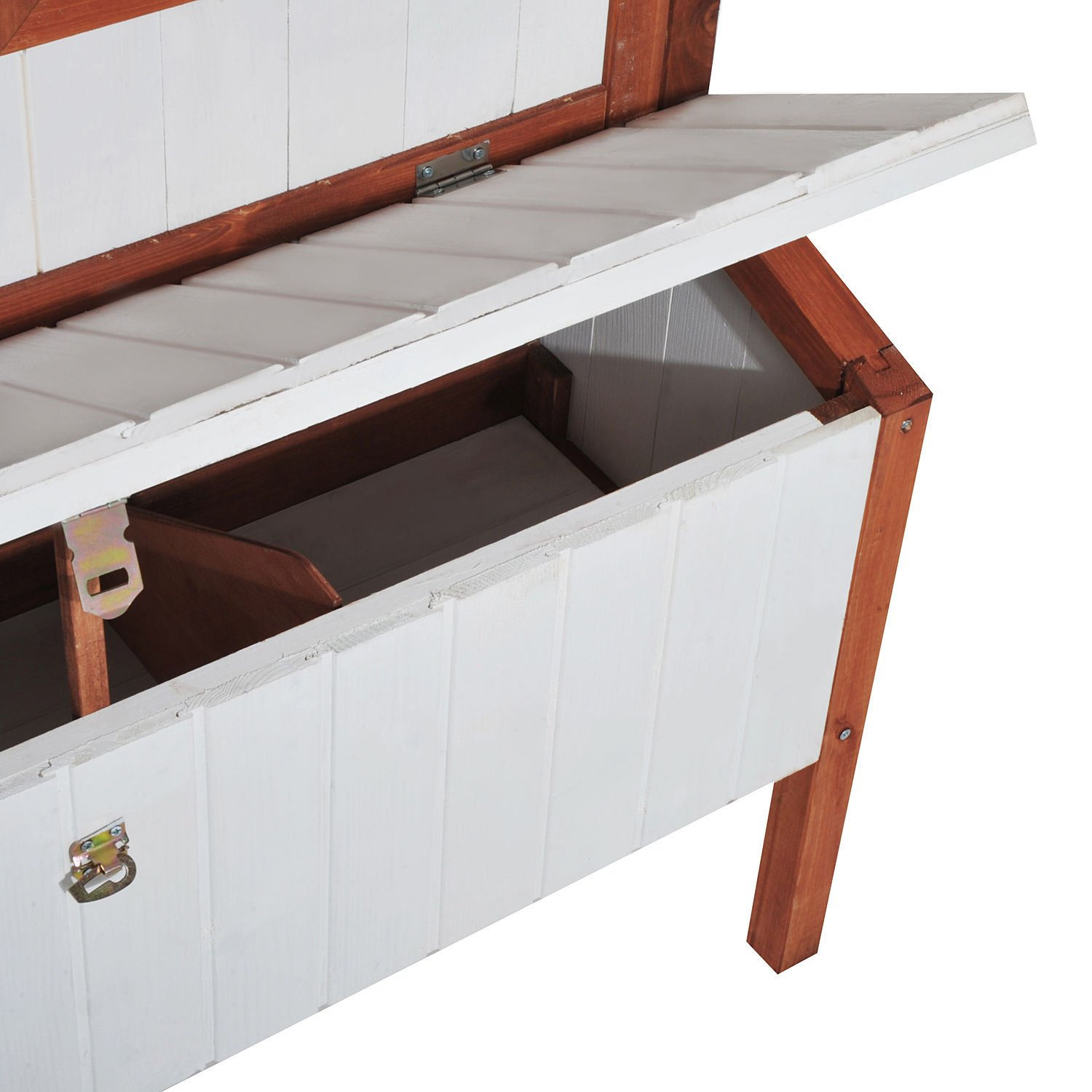 Chicken Coop Wooden Rabbit Hutch Raised Poultry Cage Portable Hen