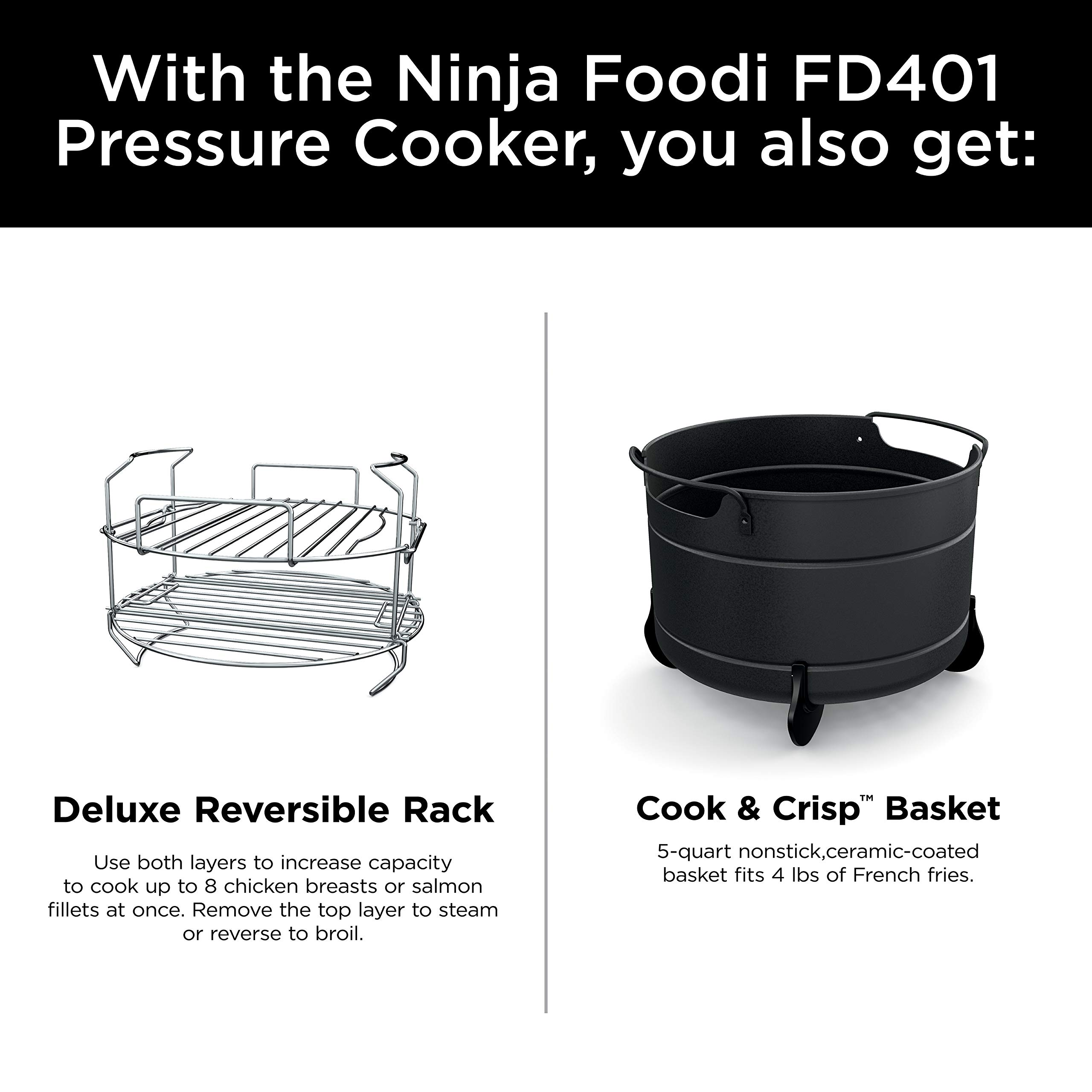 Ninja FD401 Foodi 12-in-1 Deluxe XL 8 qt. Pressure Cooker & Air