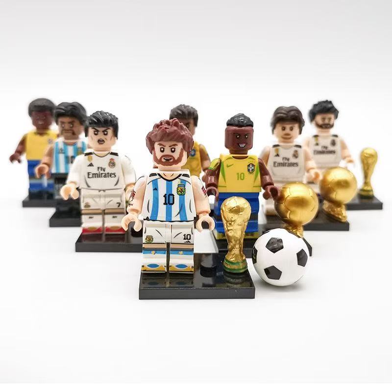 Football star building block toys