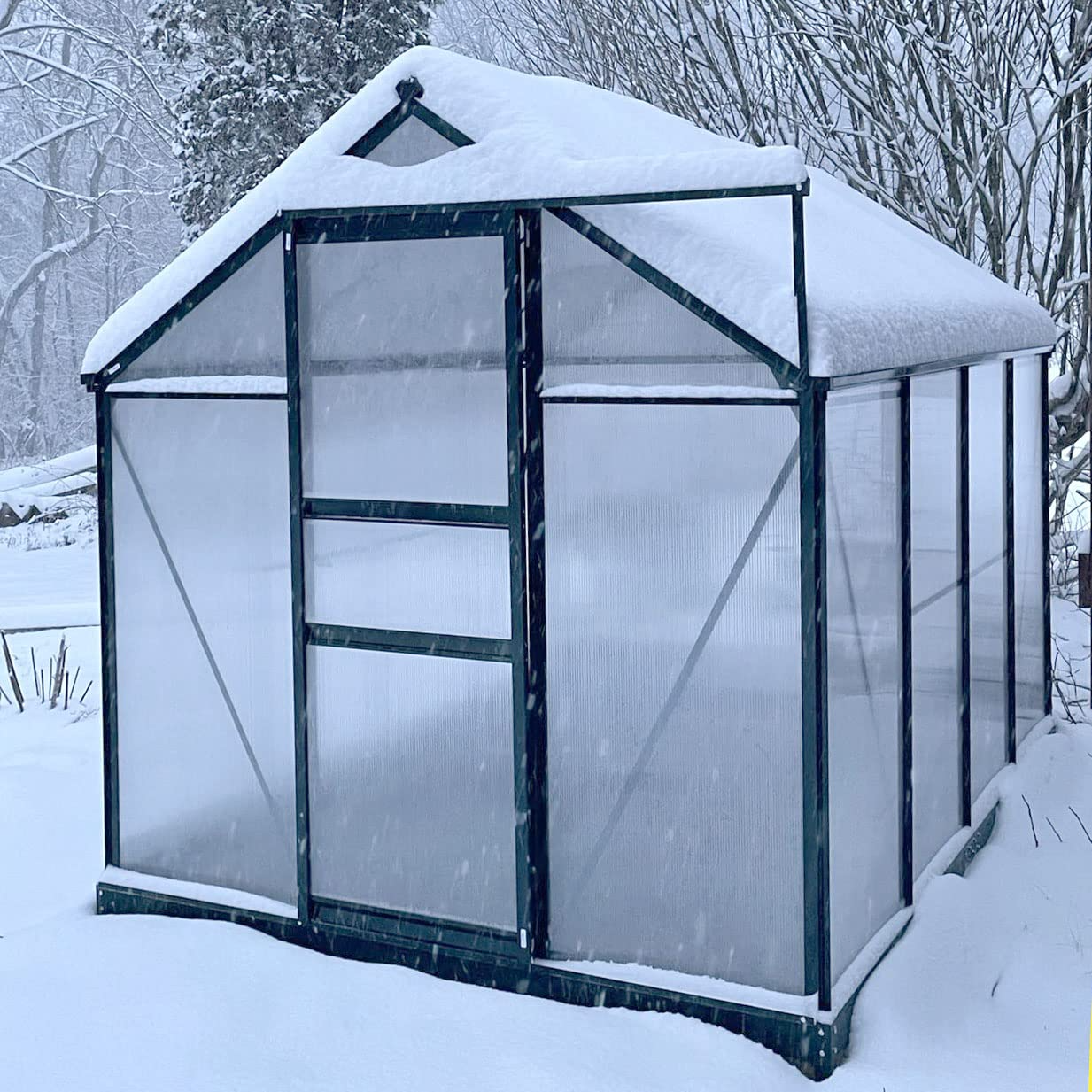 6' x 8' x 7' Walk-in Hobby Greenhouse with Sliding Door