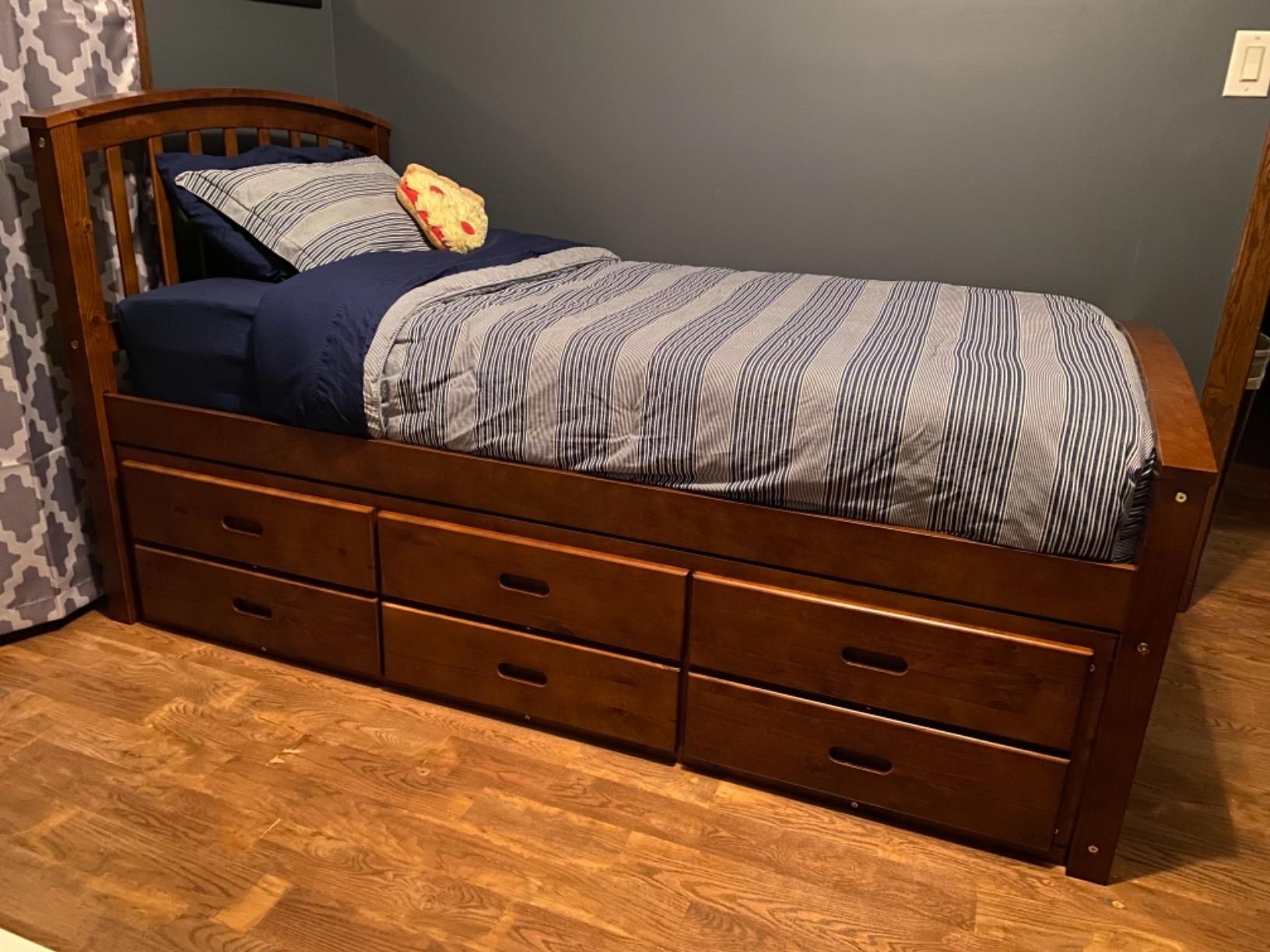 Harper & Bright Designs Twin Captain's Bed with Trundle and