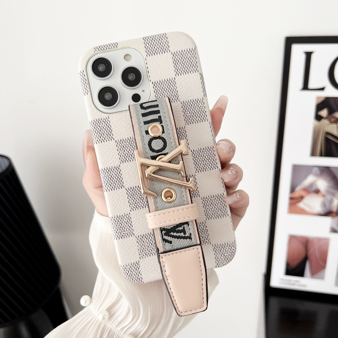 Louis Vuitton Classic Monogram Wrist Strap Luxury Phone Case