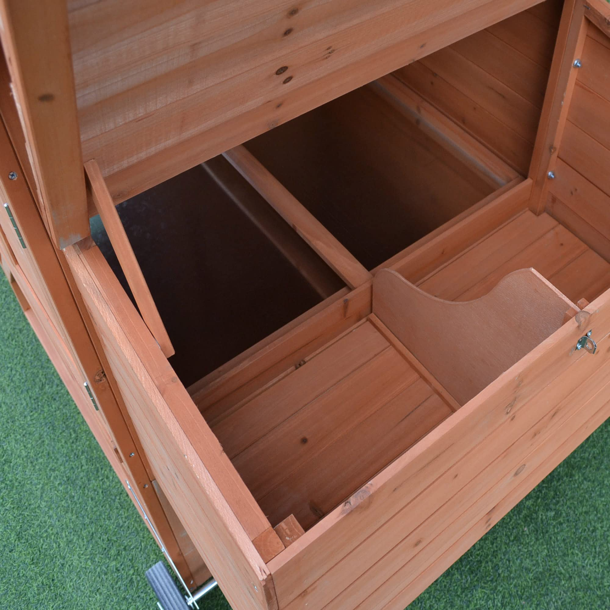 96.5 Chicken Coop Wooden Rabbit Hutch Portable Backyard