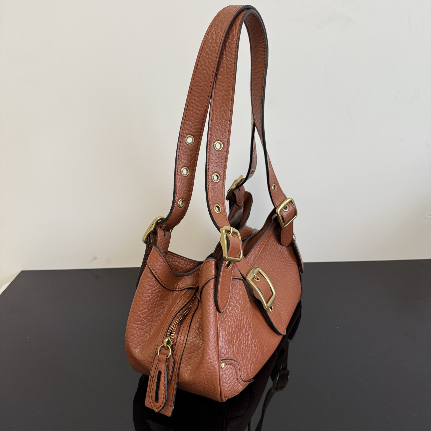 Coach drifter 31 shoulder bag in pebbled leather