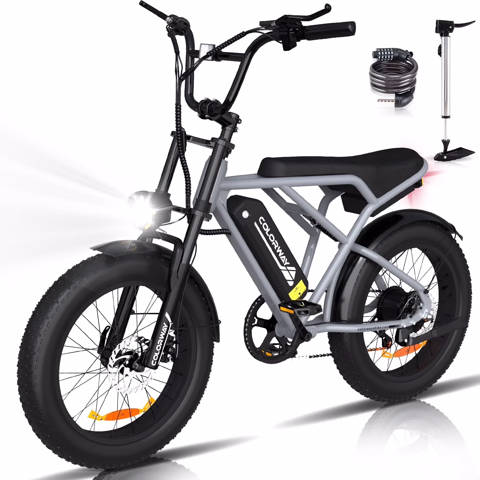 COLORWAY 20in Fat Tire Electric Bike, 750W, 48V 15Ah