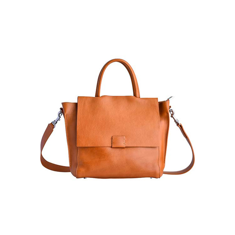 Soft-Structured Leather Satchel