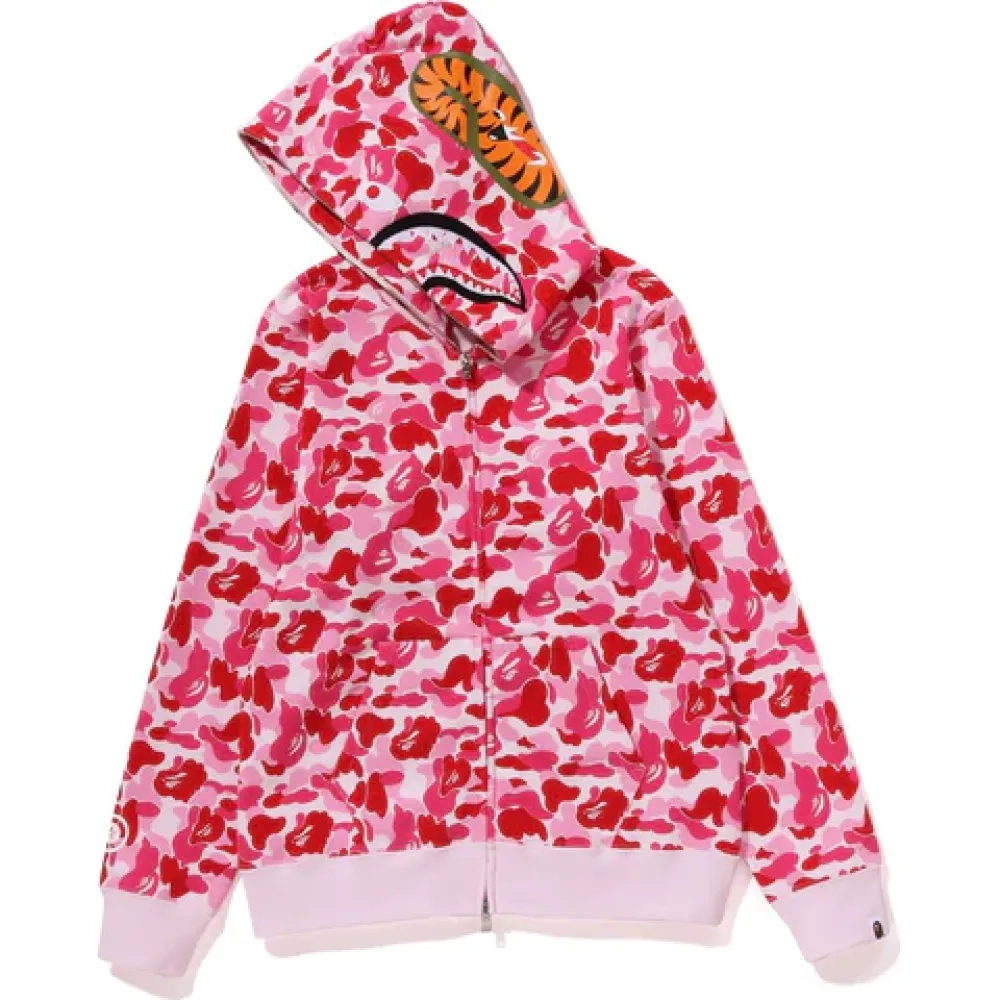 BAPE ABC Camo Shark Full Zip Hoodie Pink+Ksubi Jean #9015 - ogsneaker