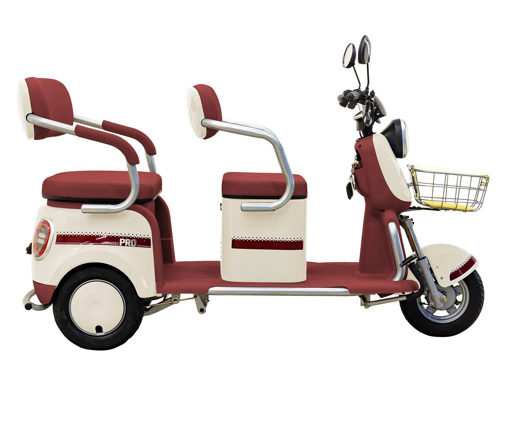 Massimo MGC Two-Seat 3-Wheel Electric Cart, Blue