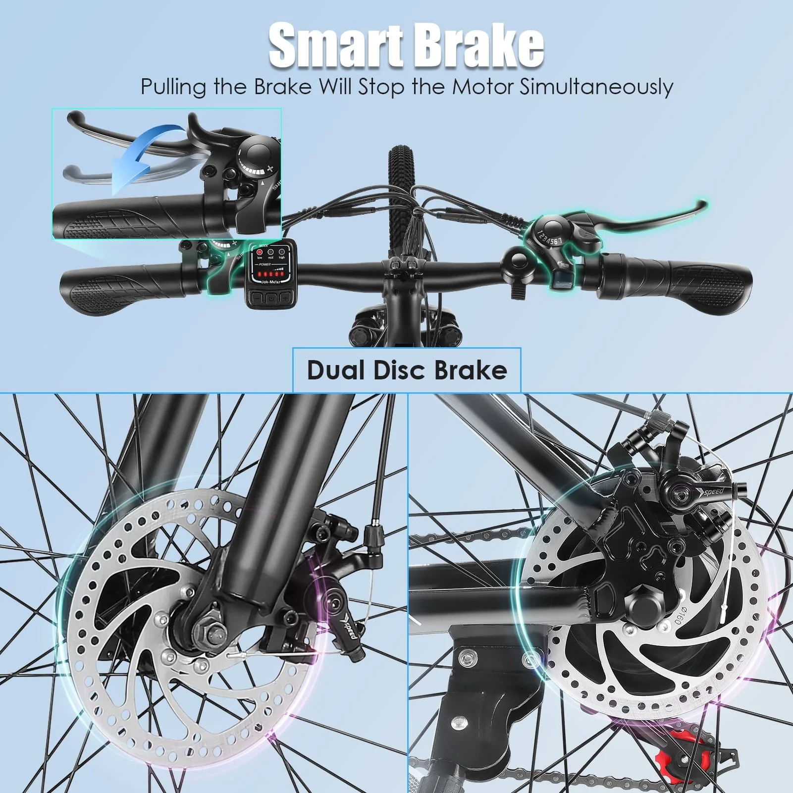 Elifine 26in Electric Mountain Bike, 500W, 48V 7.8Ah
