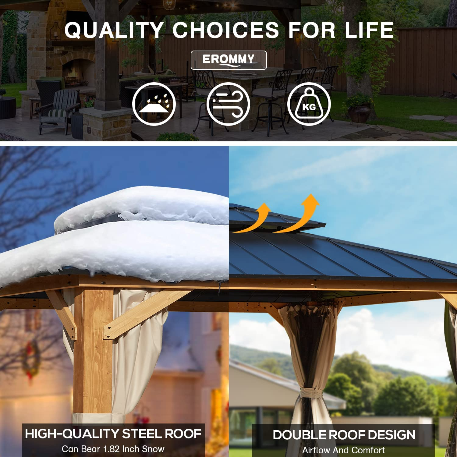 13'x15' Cedar Wood Gazebo