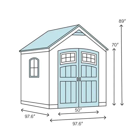 Shiba 8 ft. W x 8 ft. D Solid Wood Storage Shed