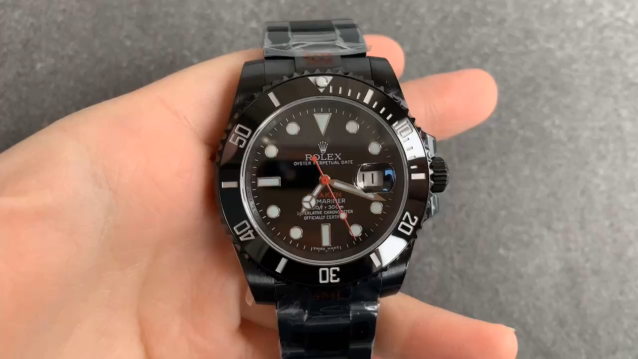 【Super Clone】Rolex Submariner Blaken Black PVD/DLC Coated Stainless Steel 40mm 116610LN