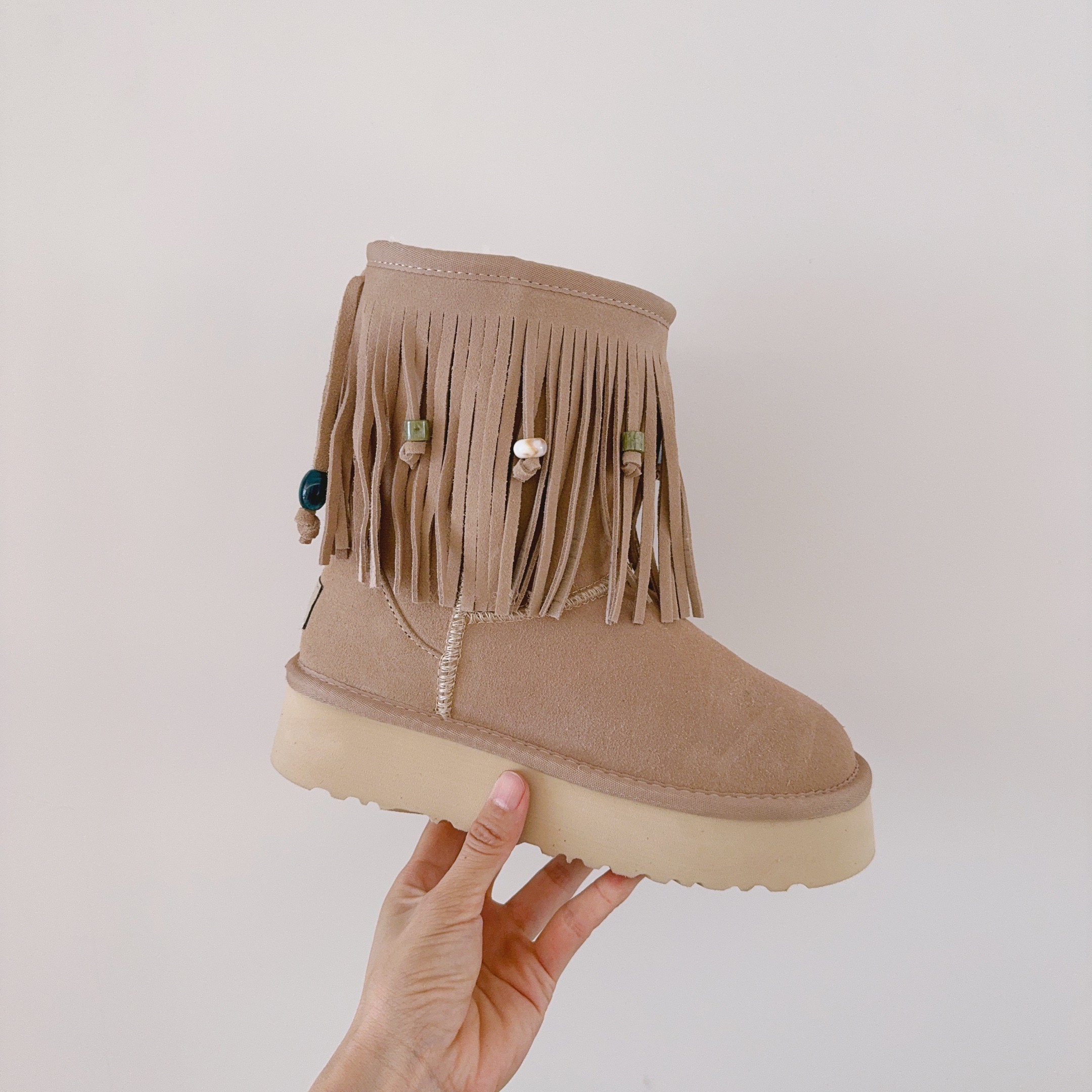 Tassel Mid-Calf Boots Platform