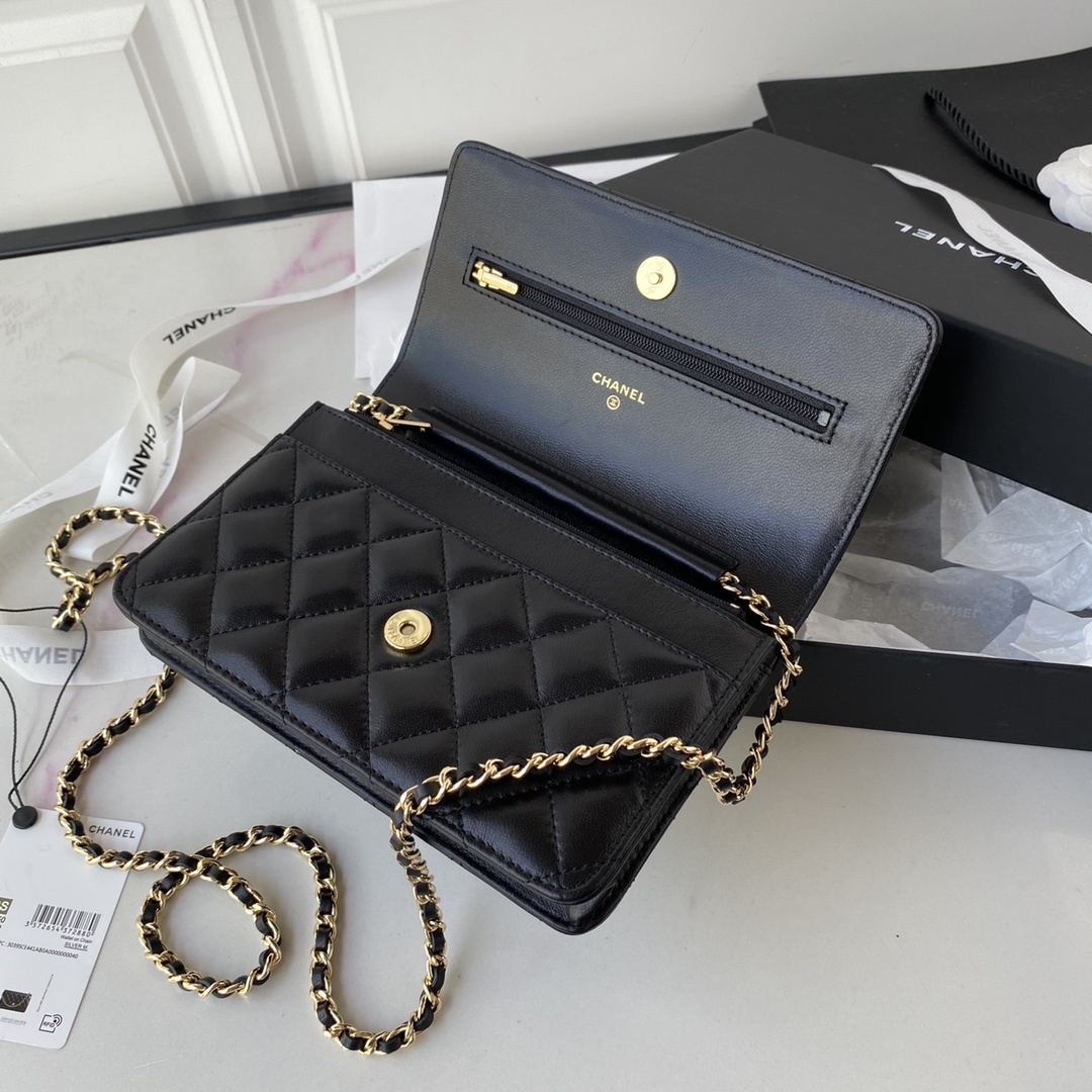 Chanel WOC Black Magnetic Flap Bag