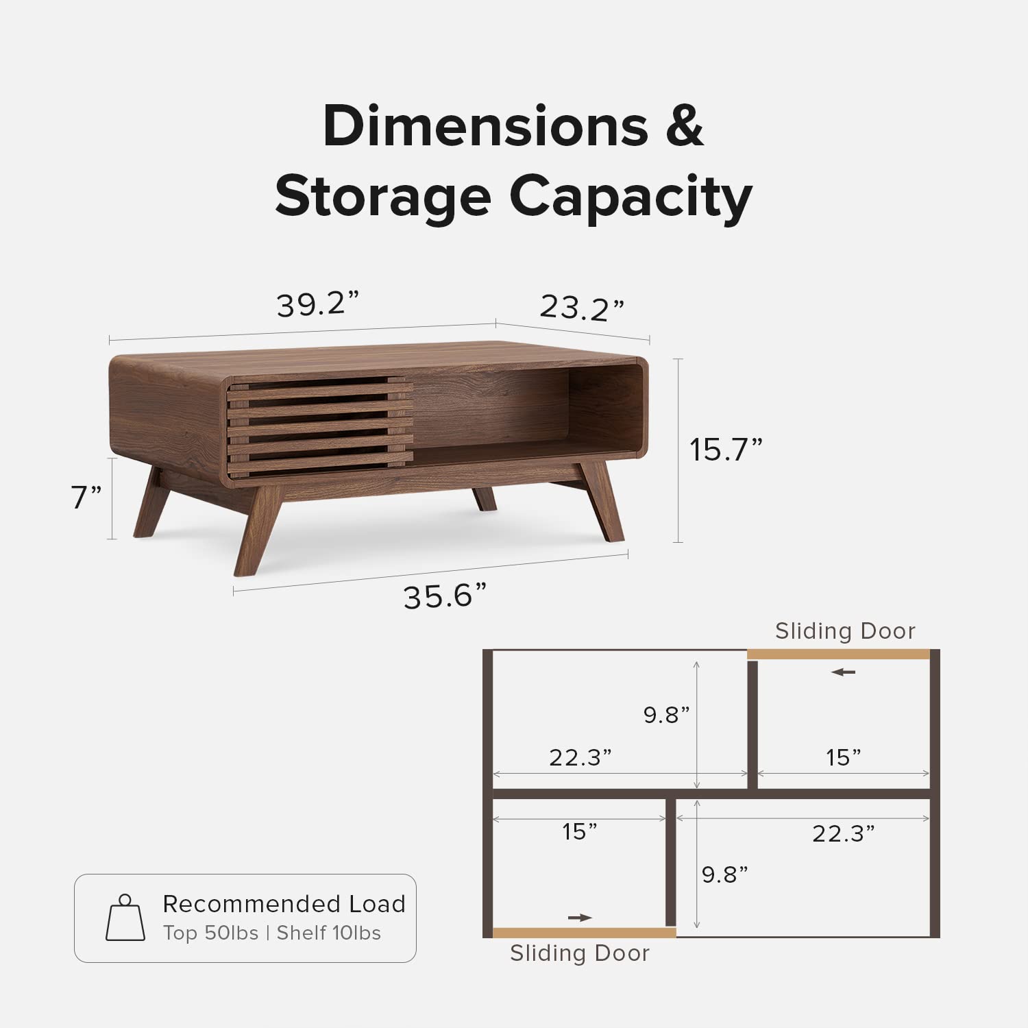 Ensley Mid Century Modern Coffee Table & Side Table Set