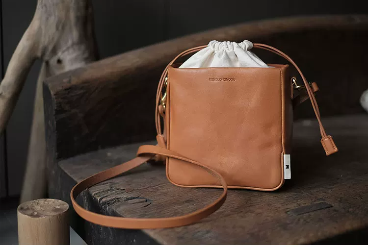 Women's bag drawstring shoulder bag