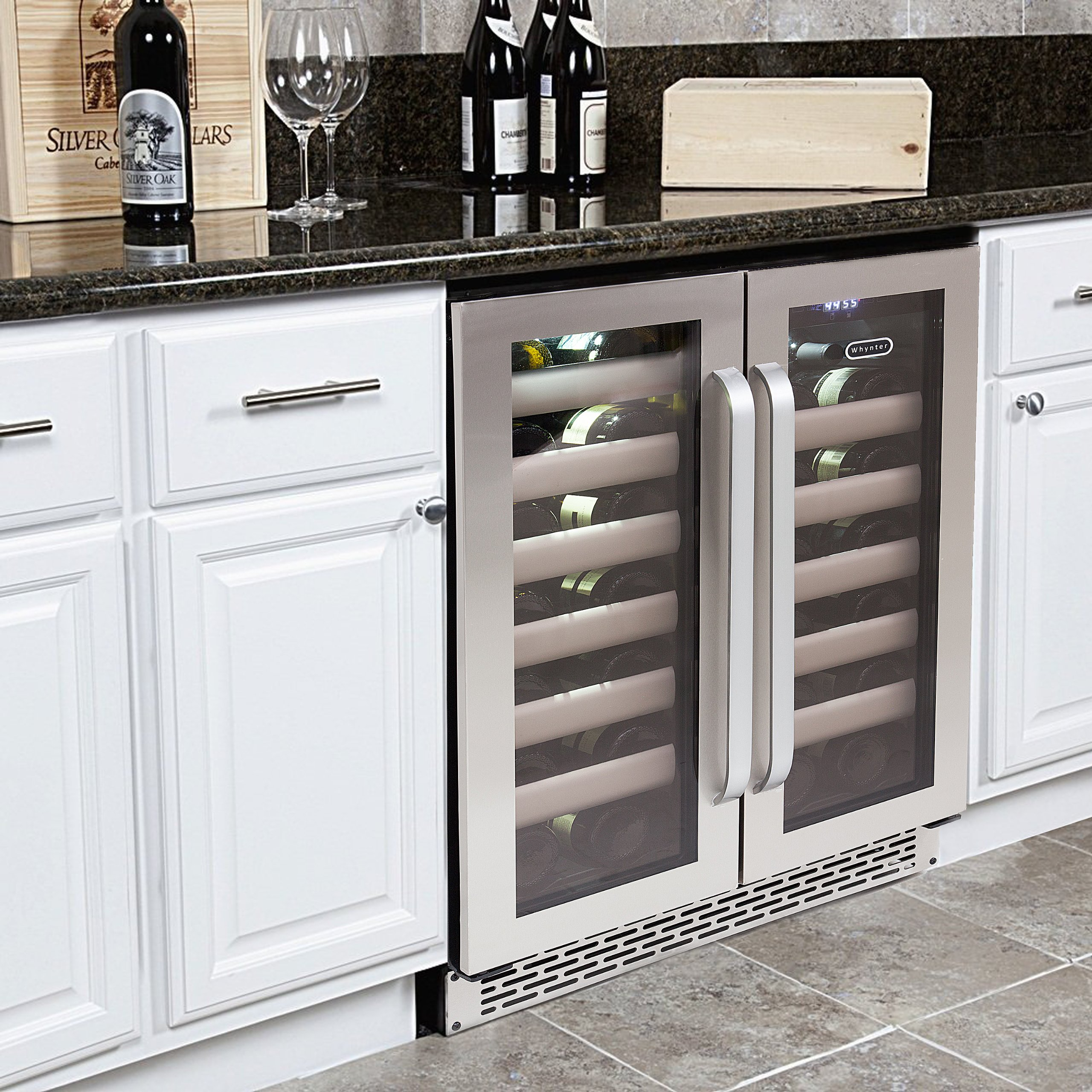 Whynter BWR-401DS 40 Bottle Stainless Steel Dual Zone Built