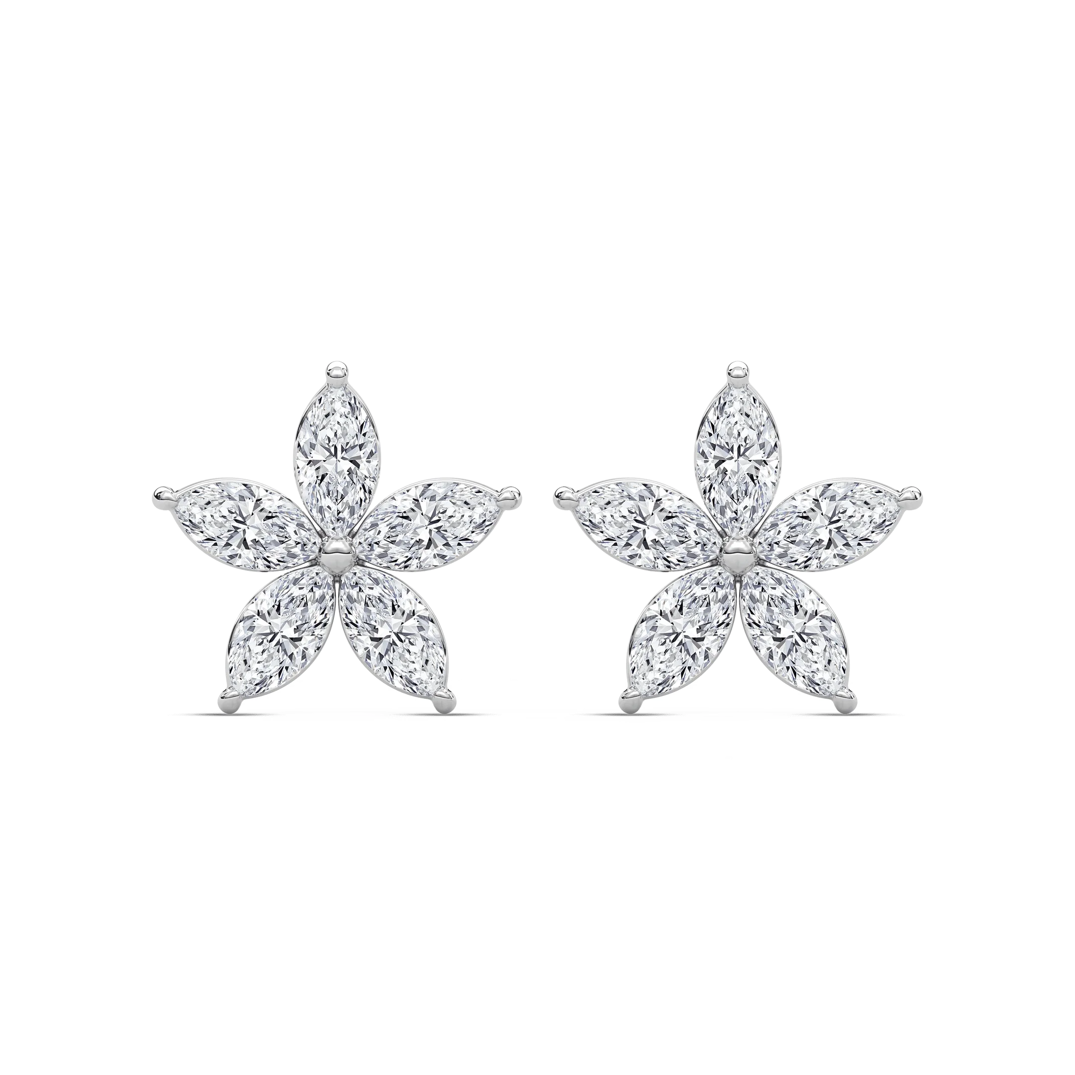 2 ½ ctw Marquise Lab Grown Diamond Floral-Shaped Earrings