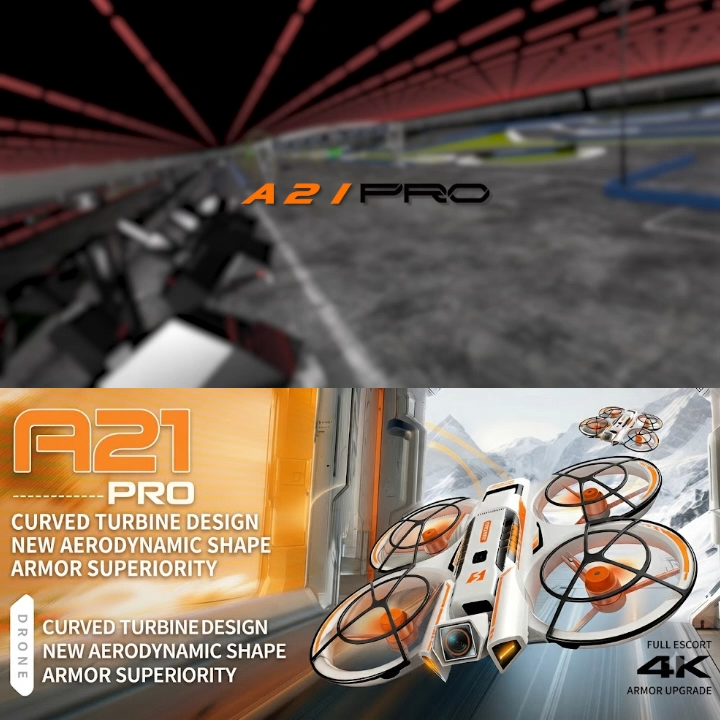 A21 Pro 4K Camera Drone | Durable Brushless Quadcopter with 360° Flip, Multi-Speed Modes & All-in-One Remote Controller