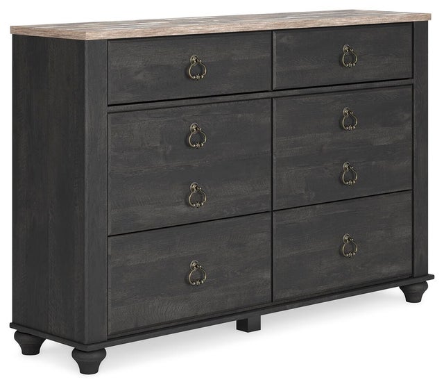 Willowton / Nanforth 6 Drawer Dresser