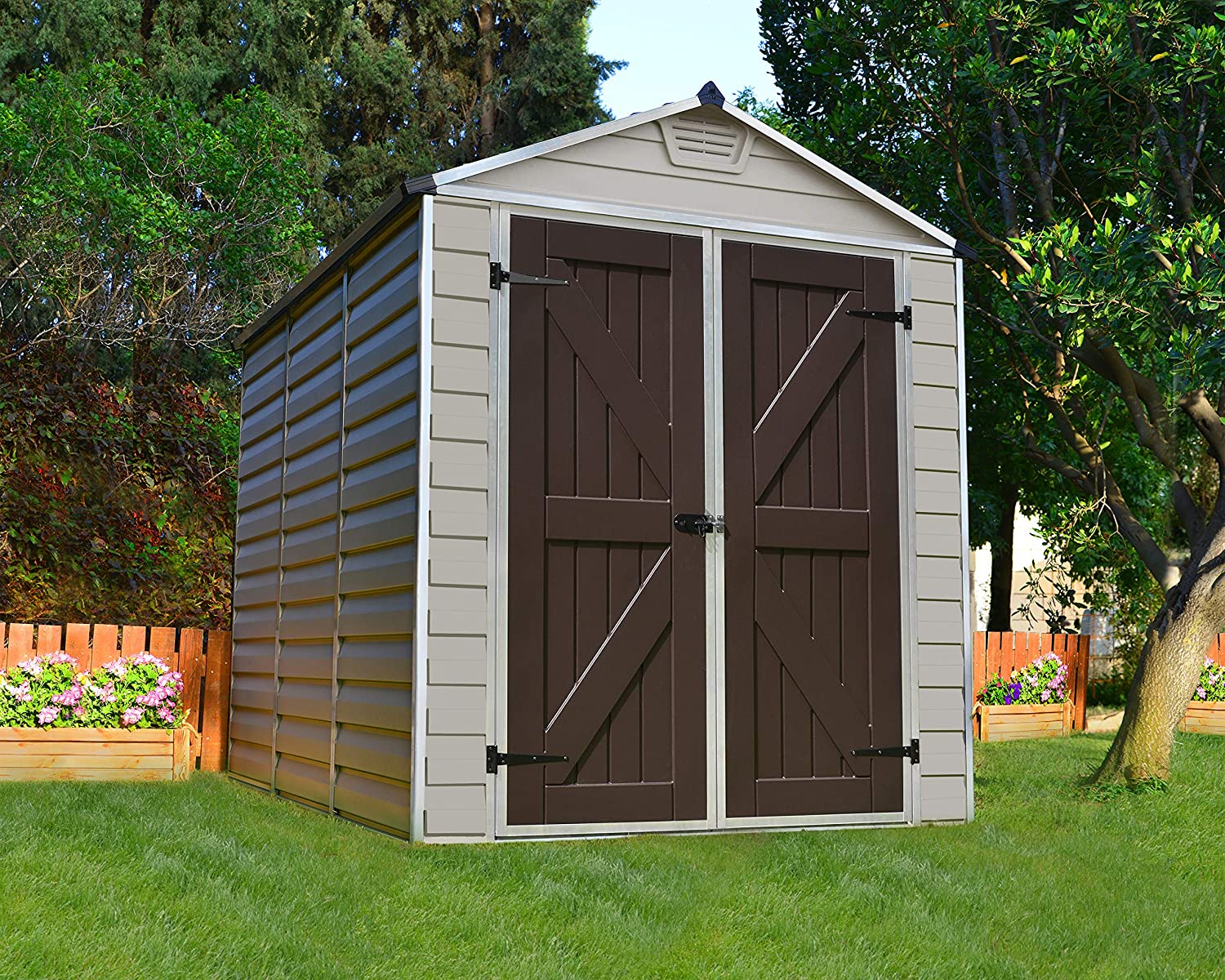 SkyLight 6 ft. W x 8 ft. D Plastic Storage Shed