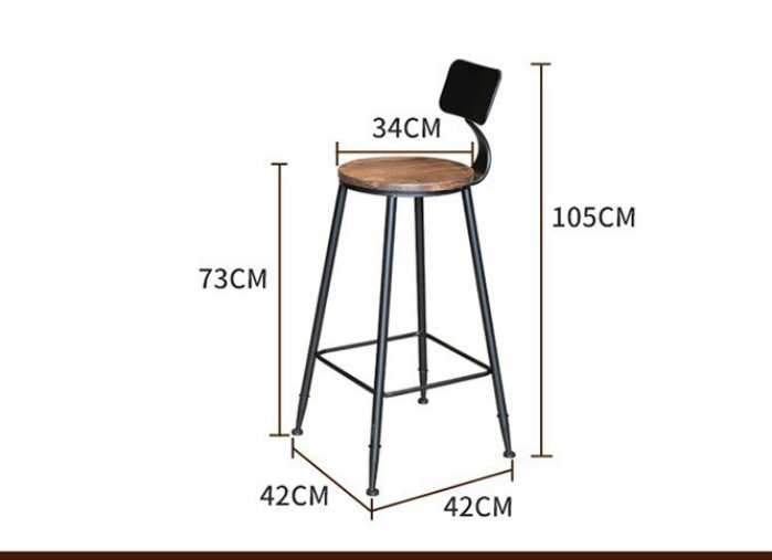 Table Rock Plate Bar Table Light Luxury Long High Home Chair