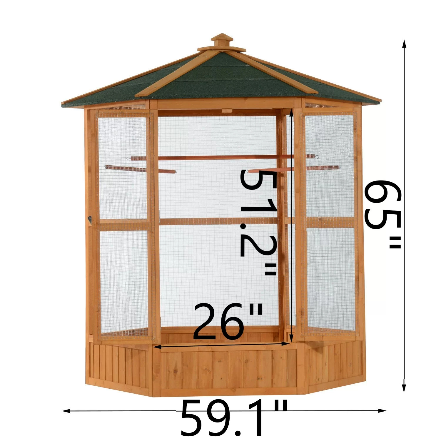 Fielding 65'' Pointed Top Flight Cage with Perch