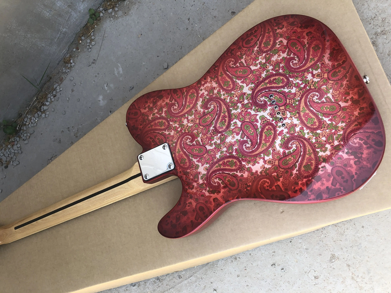 Paisley Electric Guitar Alder Wood, Frosted Nitro Paint, Cow Bone String