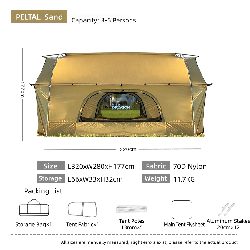 BLACK DRAGON PELTA L Nylon Tent