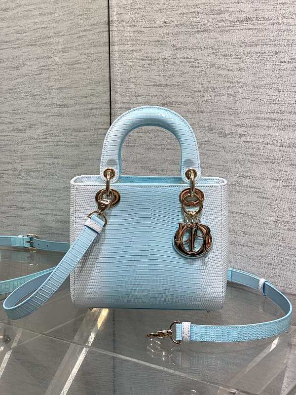 Dior Lady Mini Sky Blue Bag