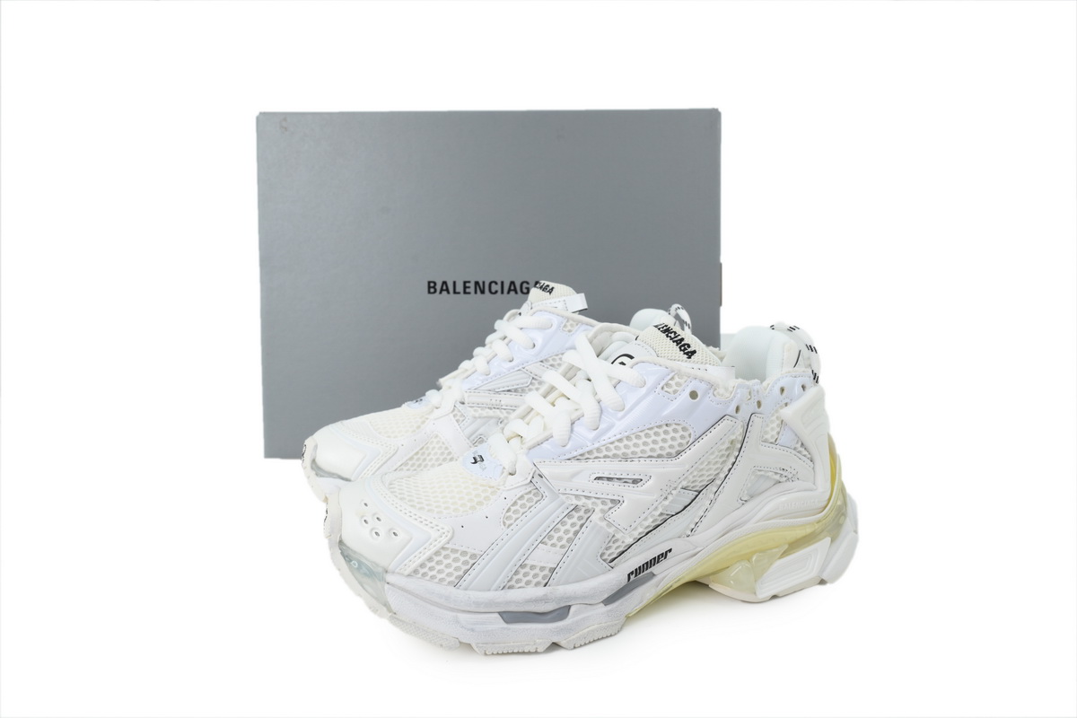 Balenciaga Runner All White LED 677402 W3RA1 9000