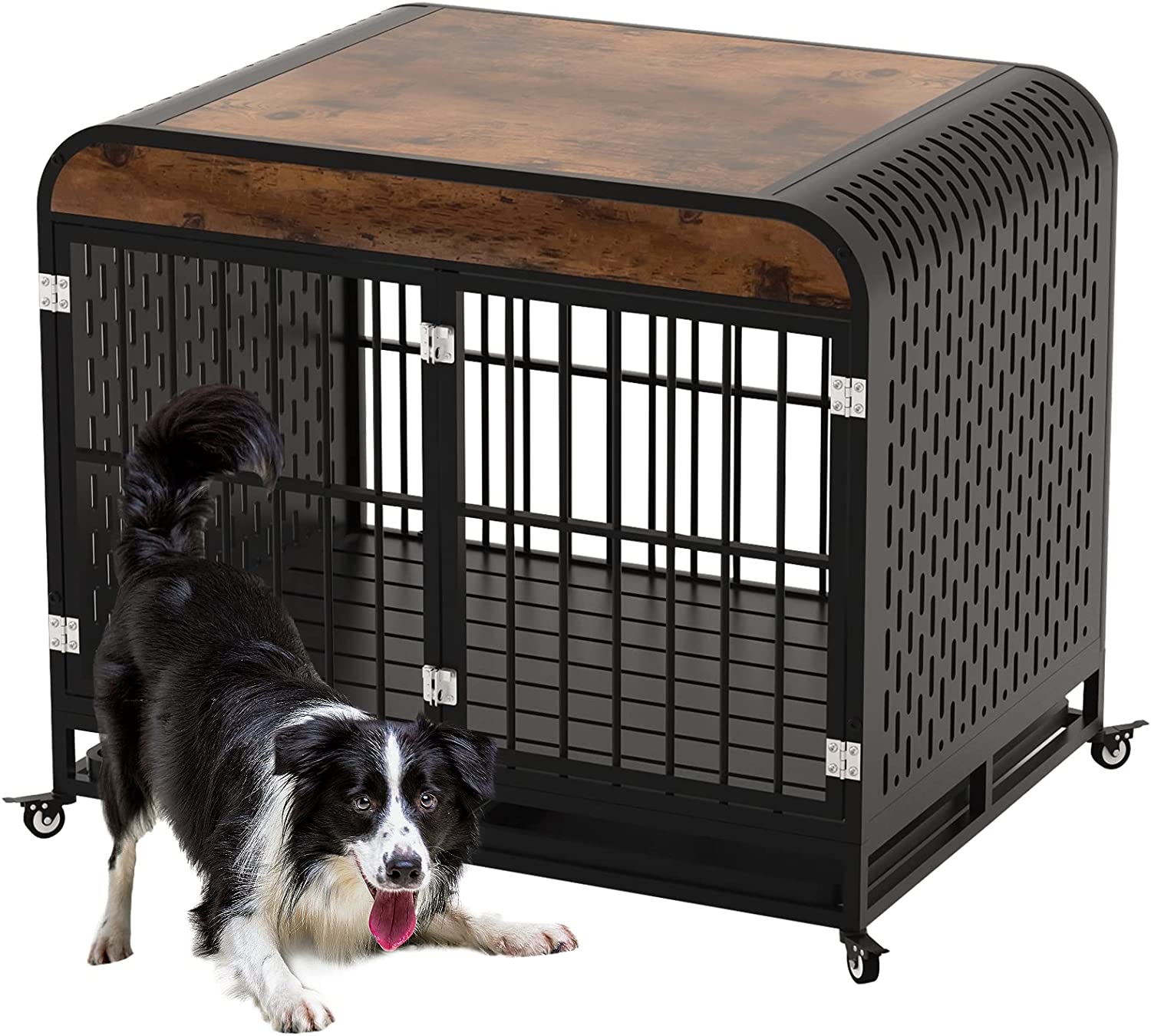 Heavy Duty Indestructible Dog Crate with Sturdy Door Lock