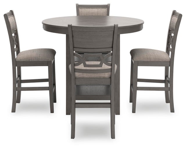 Langwest / Wrenning / Erinberg Counter Height Dining Table and 4 Bar Stools