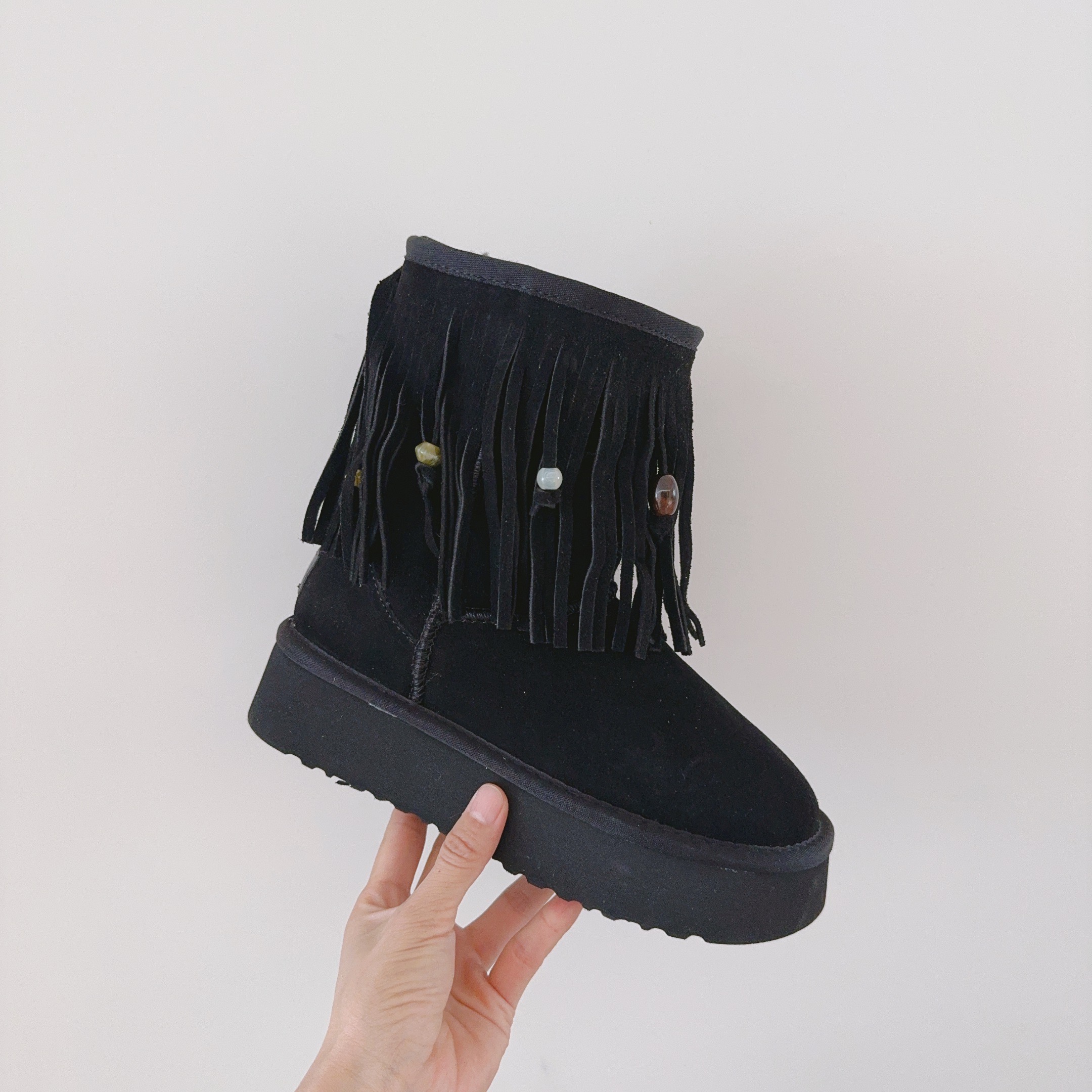Tassel Mid-Calf Boots Platform