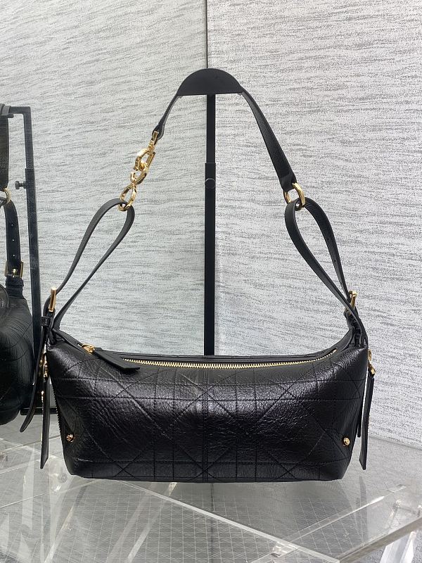 Dior Journey Hobo Bag Small Black Quilted