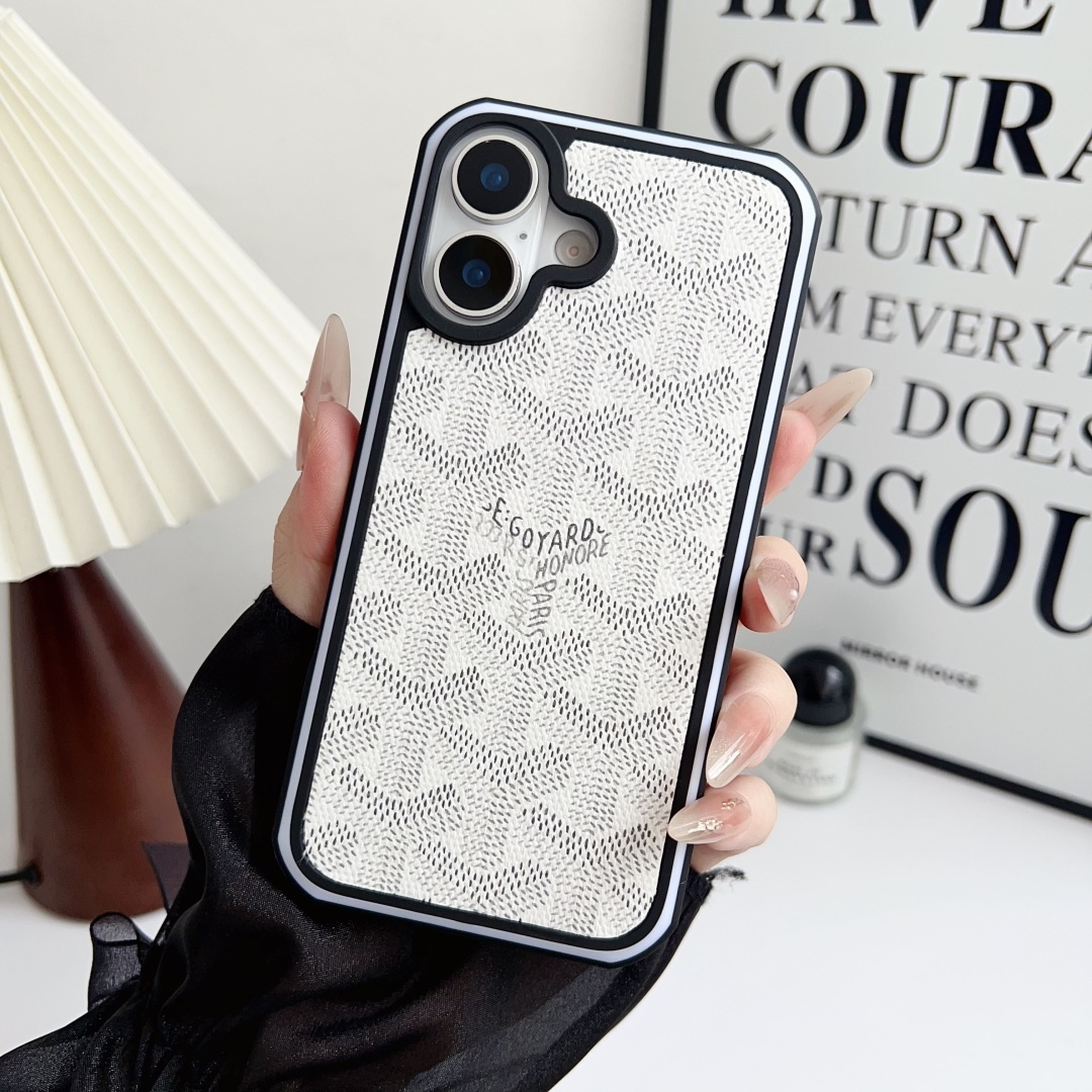 Goyard Classic All-Over Monogram Print Slim Shockproof Luxury Phone Case