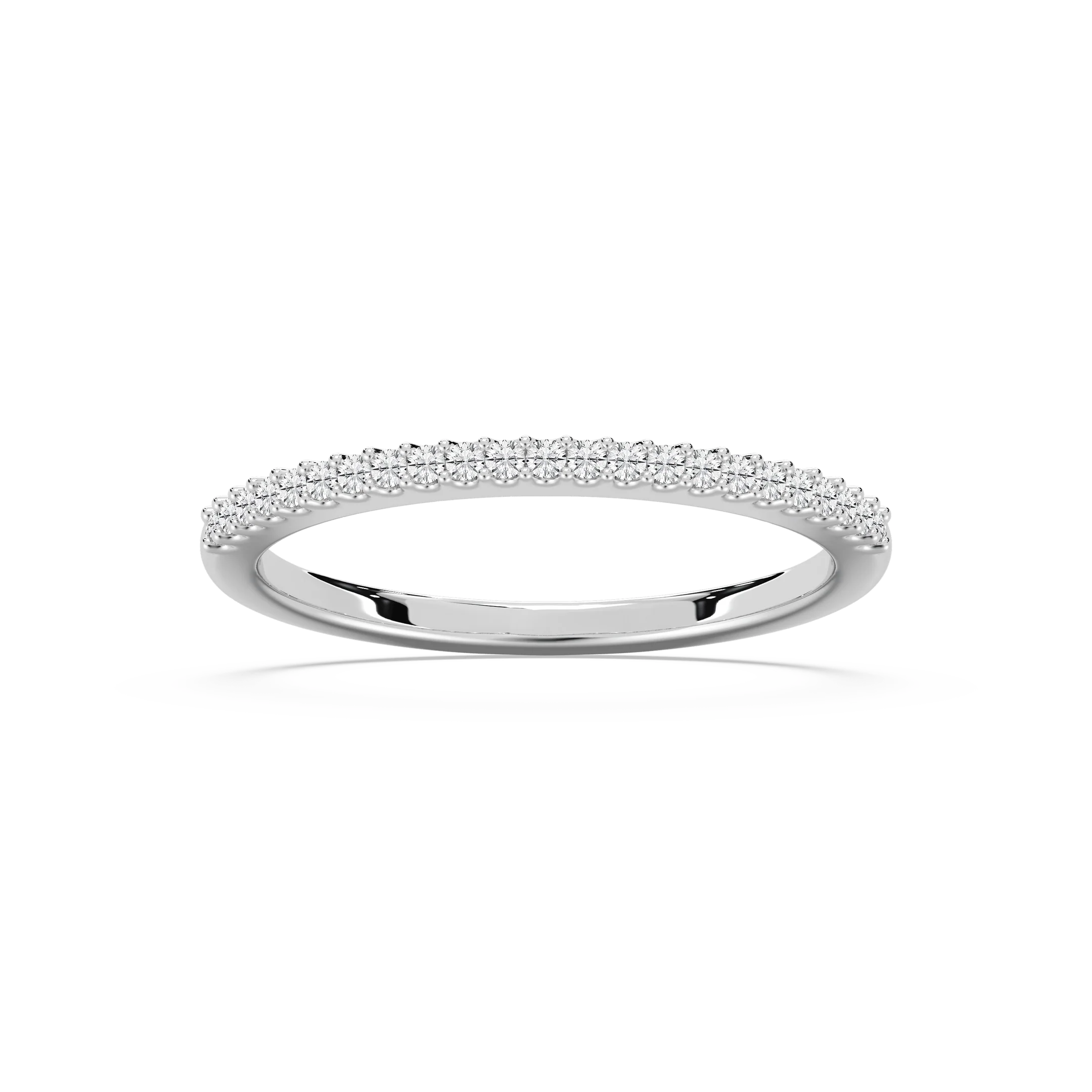 Hailey 1/8 ctw Round Lab Grown Diamond Shared Prong Stackable Band