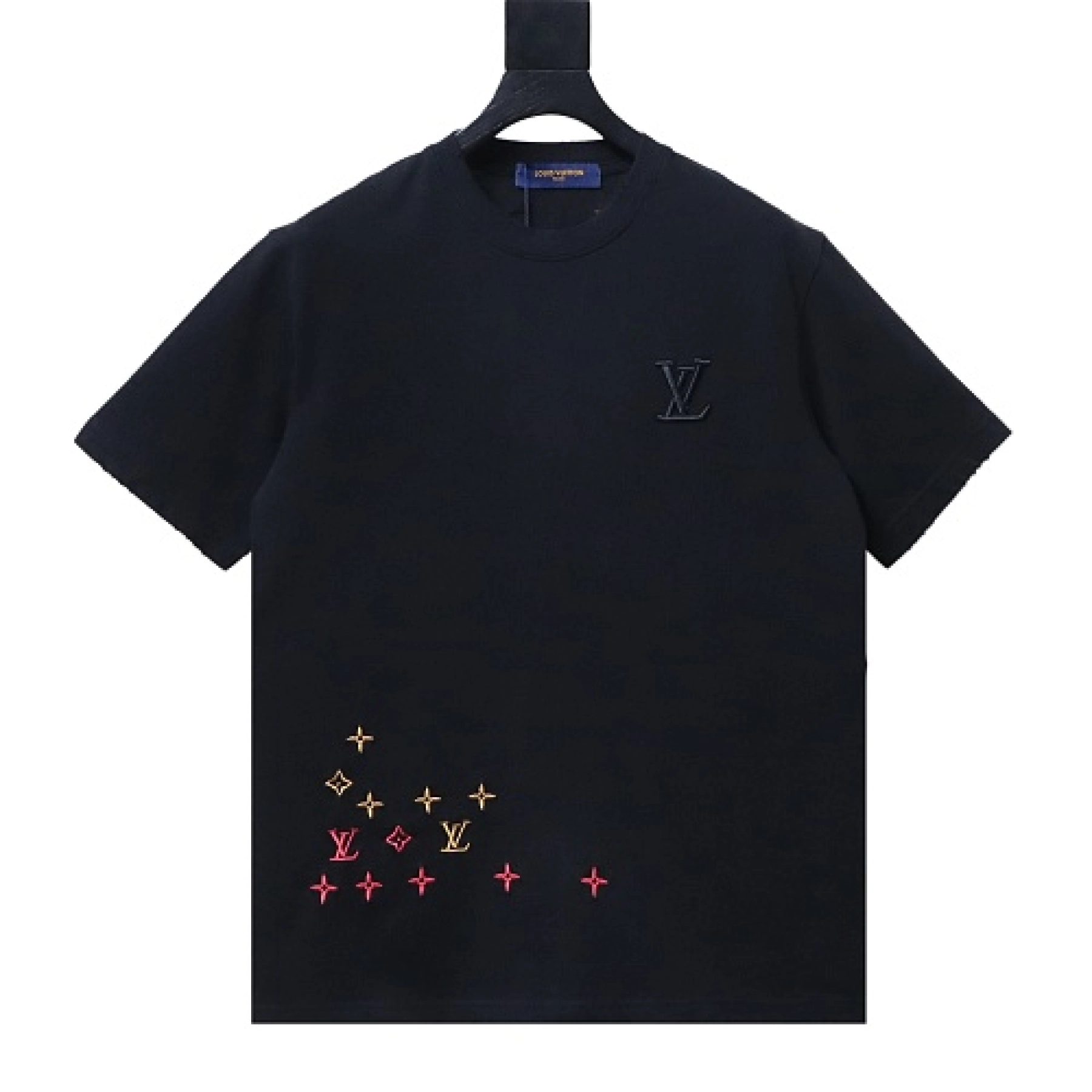 Louis Vuitton Embroidered Signature T-Shirt Black